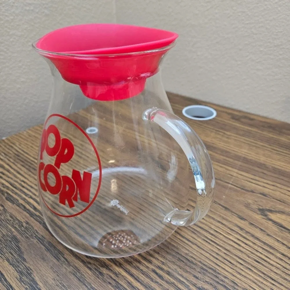 VTG Ecolution Microwave Popcorn‎ Maker Glass Pitcher with Silicone Lid